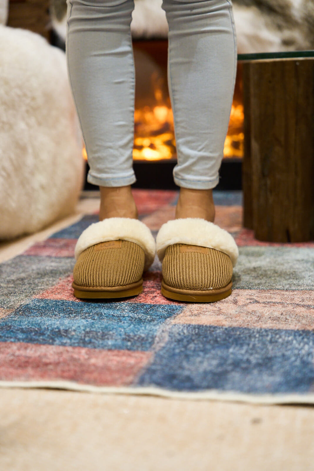 UGG Corduroy Knit Wool Blend Slipper - Chestnut