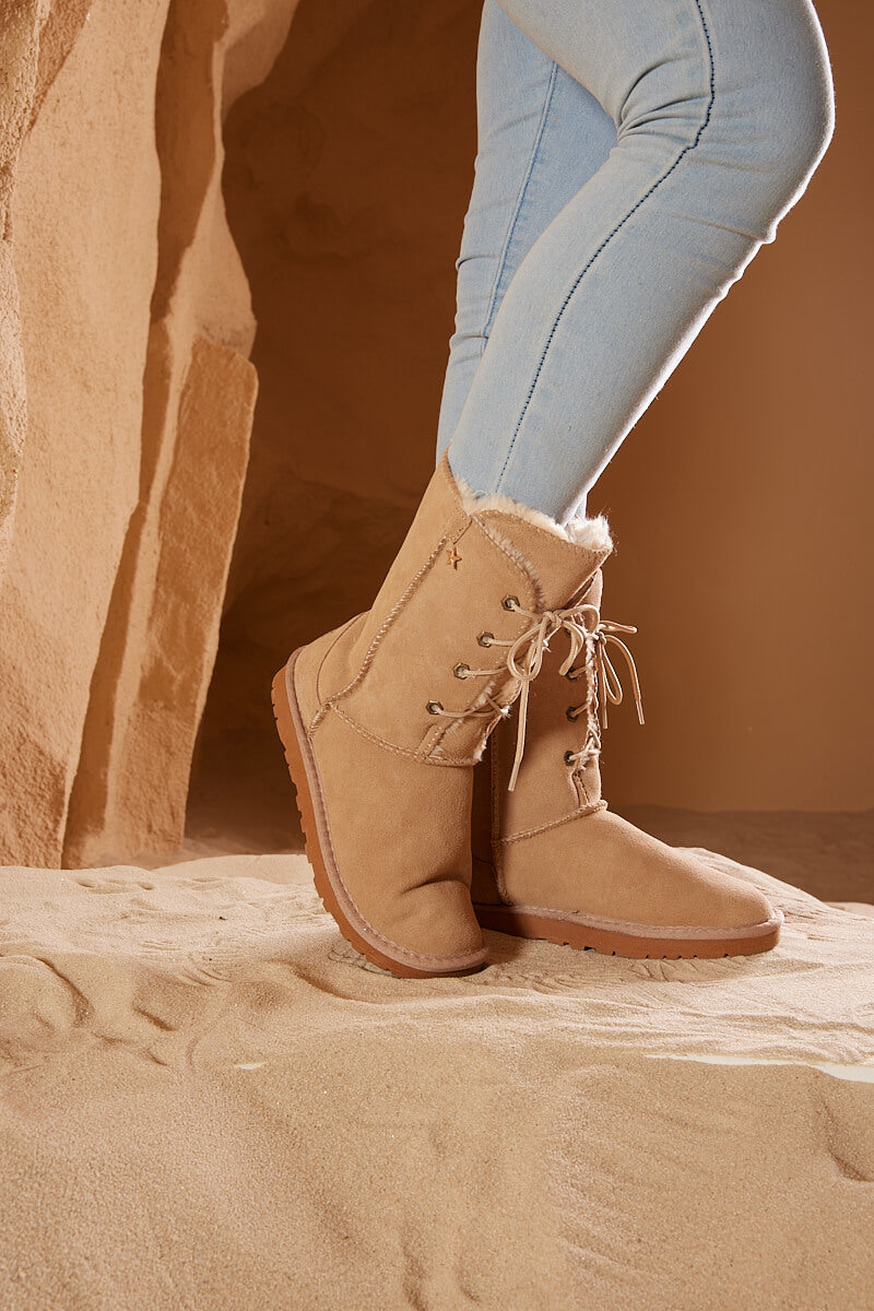 UGG Star Soldier Suede Wool Blend Boots