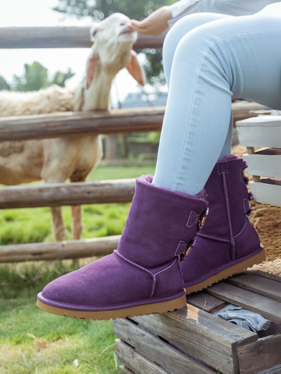 UGG Sequin Bling Ballet Bow Boots - Violet