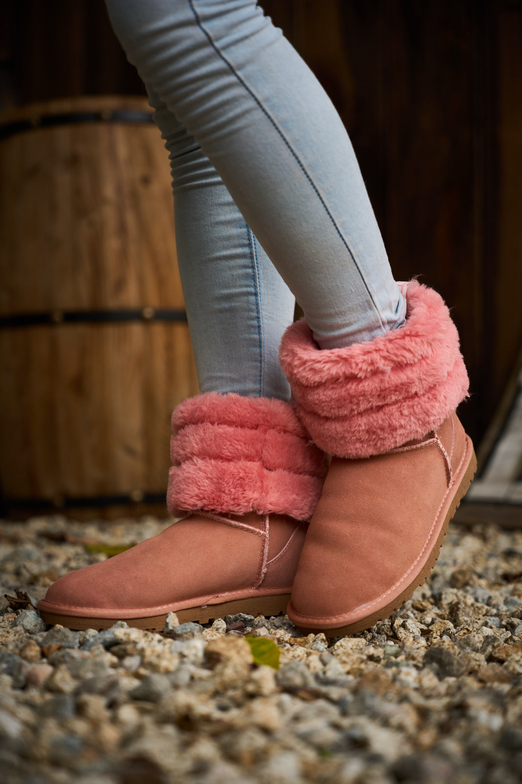 UGG Adelene Sherpa Woolen Boots - Pink