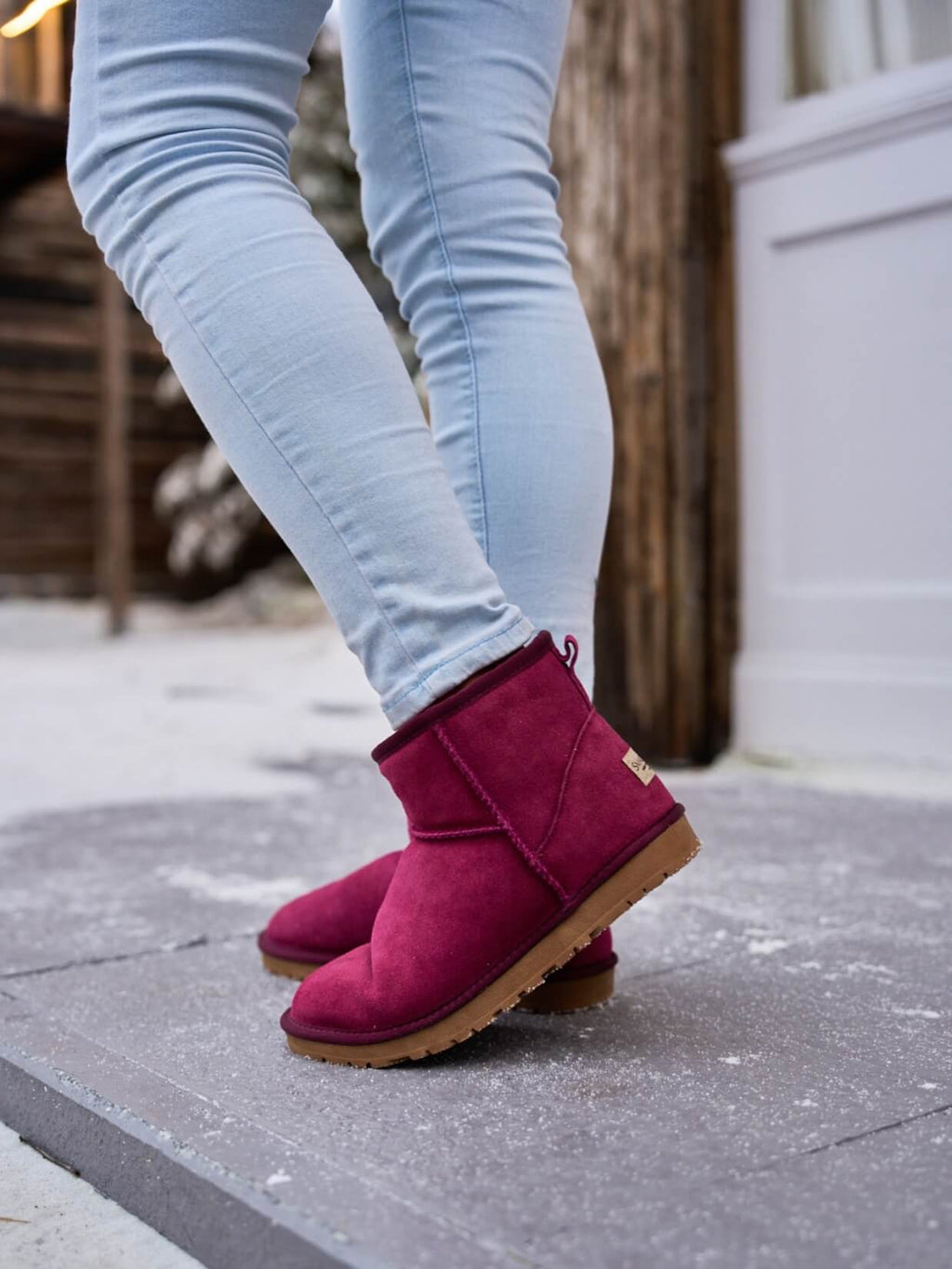 UGG Faux Fur-Lined Classic Short UGG Boots - Claret