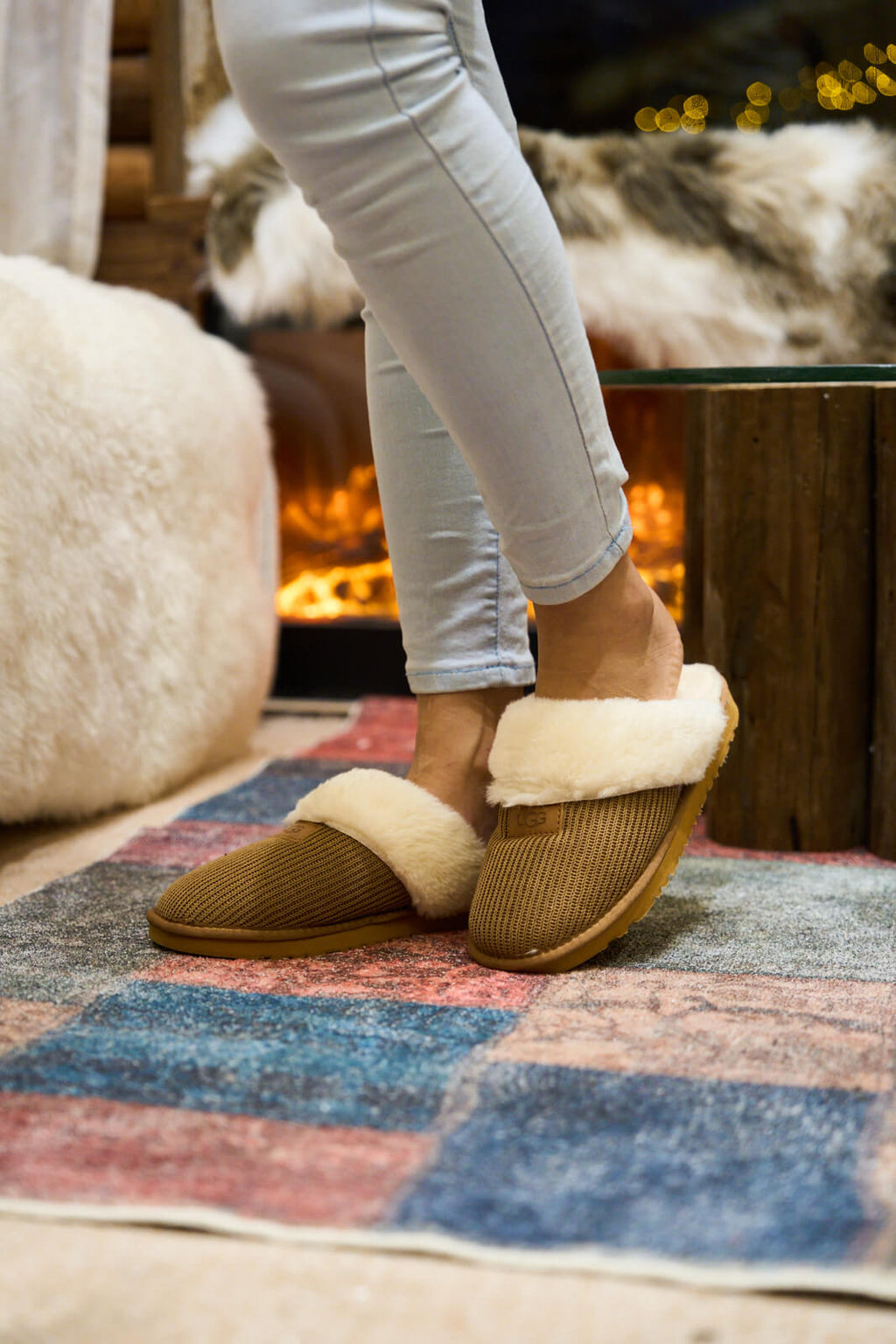 UGG Corduroy Knit Wool Blend Slipper - Chestnut