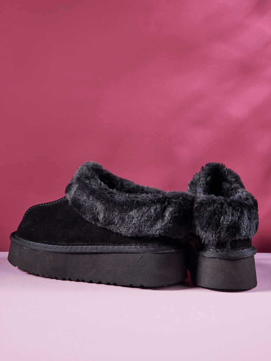 UGG Cuddle Up Wool-Lined Suede Bootie - Black