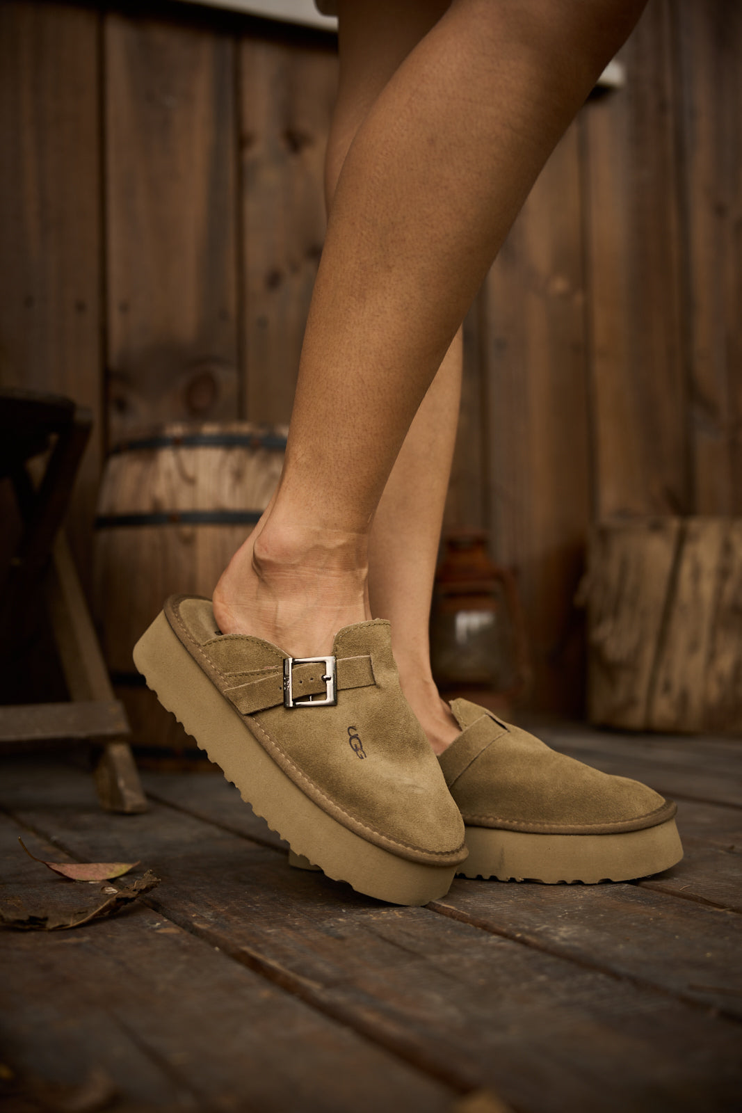 UGG Forever Iconic Platform Clog - Olive