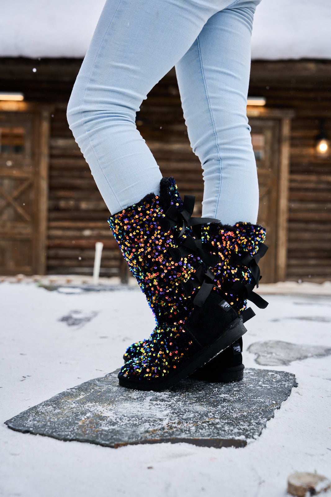 UGG Tay Swift Celebration Rhinestone Bailey Bow Sequin Boots - Multi