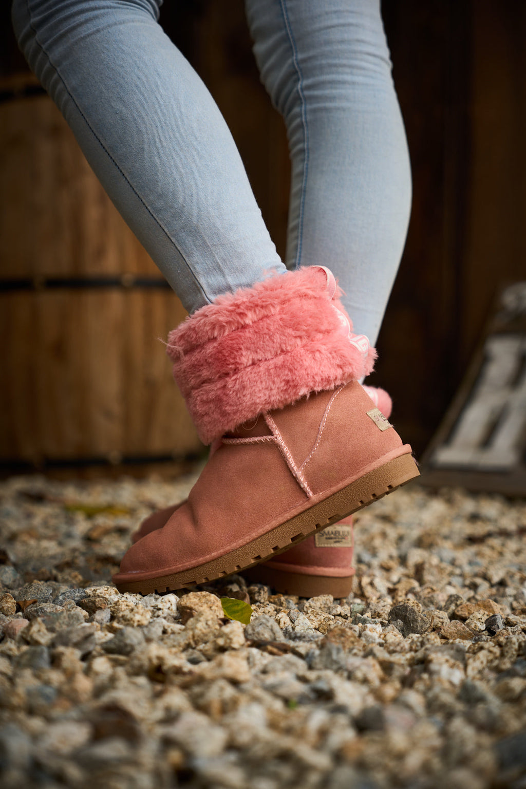 UGG Adelene Sherpa Woolen Boots - Pink