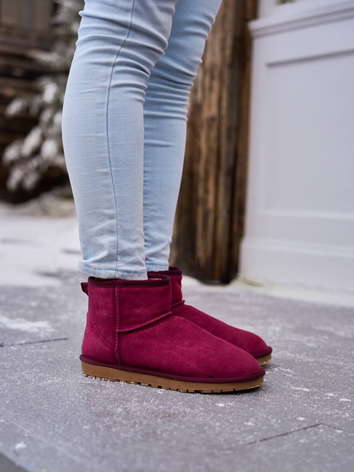 UGG Faux Fur-Lined Classic Short UGG Boots - Claret