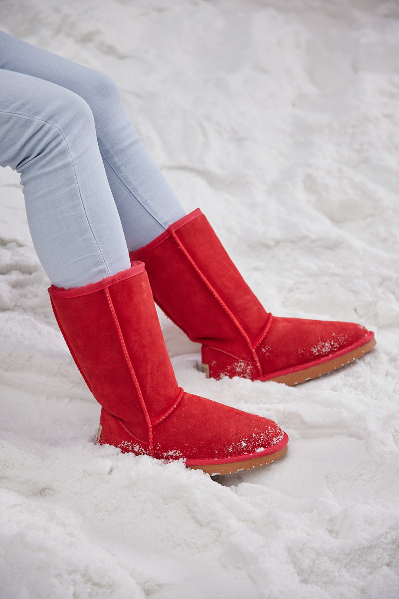 UGG Classic Suede Mid-Length boots - Red
