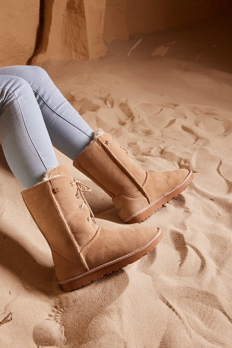 UGG Star Soldier Suede Wool Blend Boots
