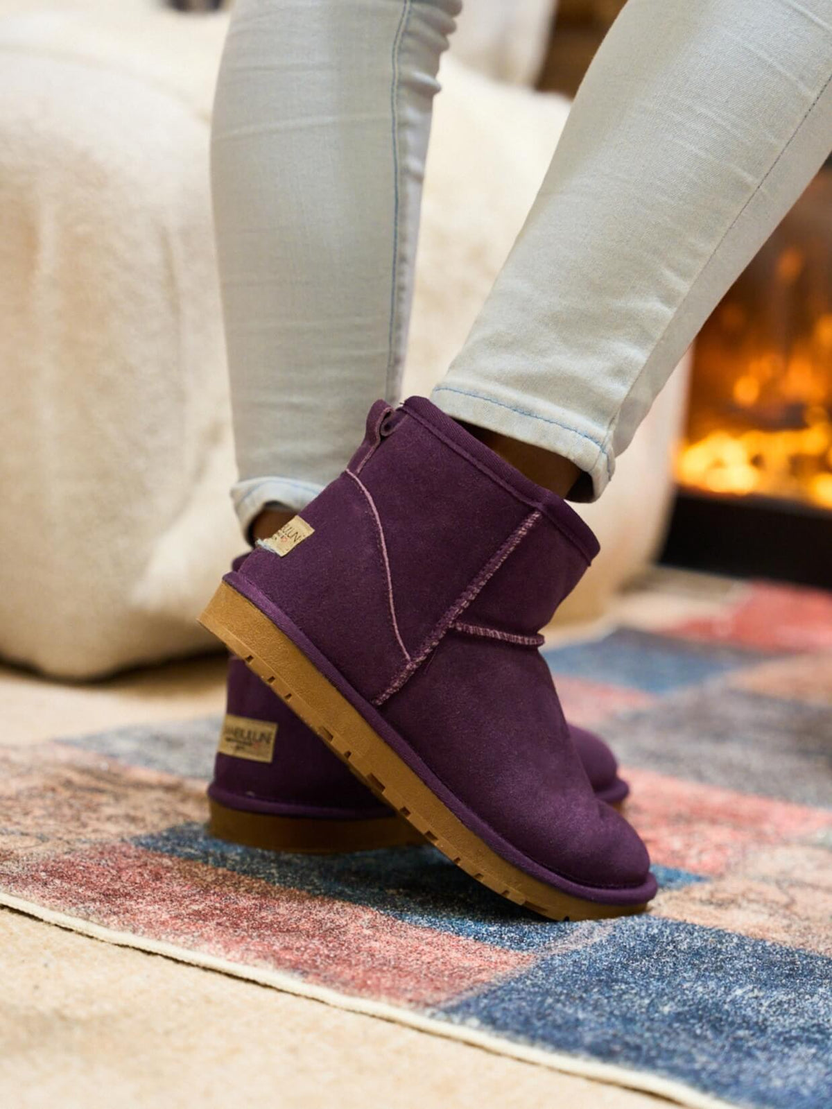 UGG Faux Fur-Lined Classic Short UGG Boots - Purple