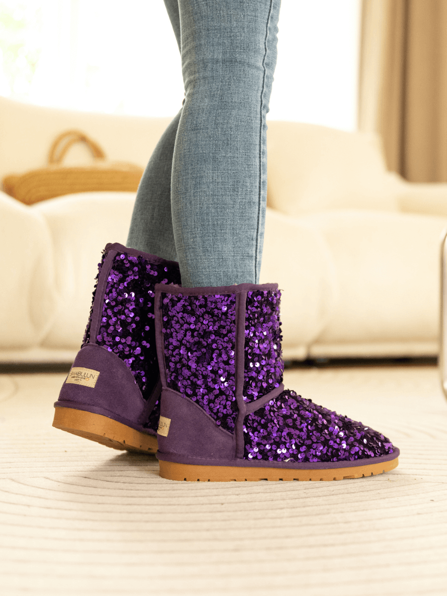 UGG Dallas Glam Sequin Shearling Boots - Purple