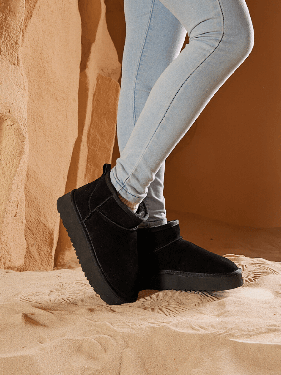 UGG Ultra Mini Platform Low Ankle Boot - Black