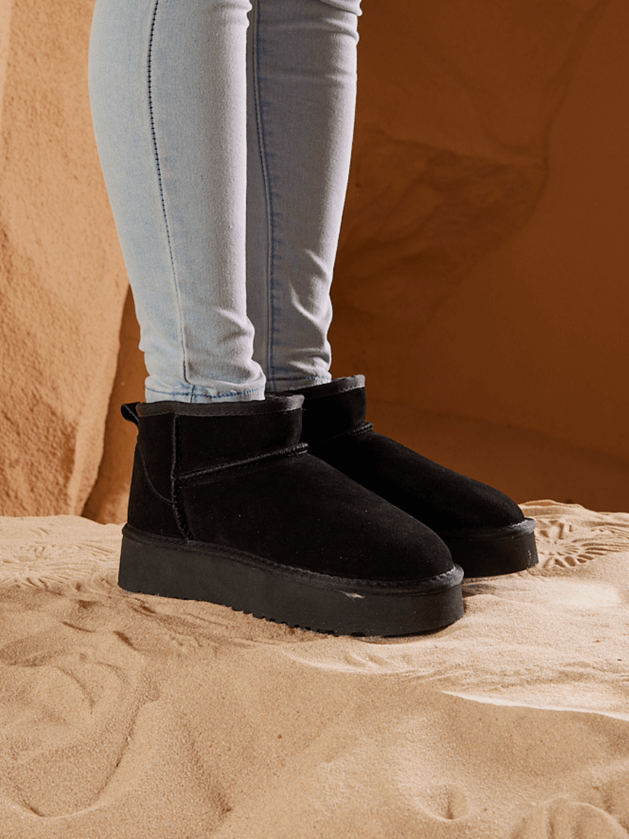 UGG Ultra Mini Platform Low Ankle Boot - Black