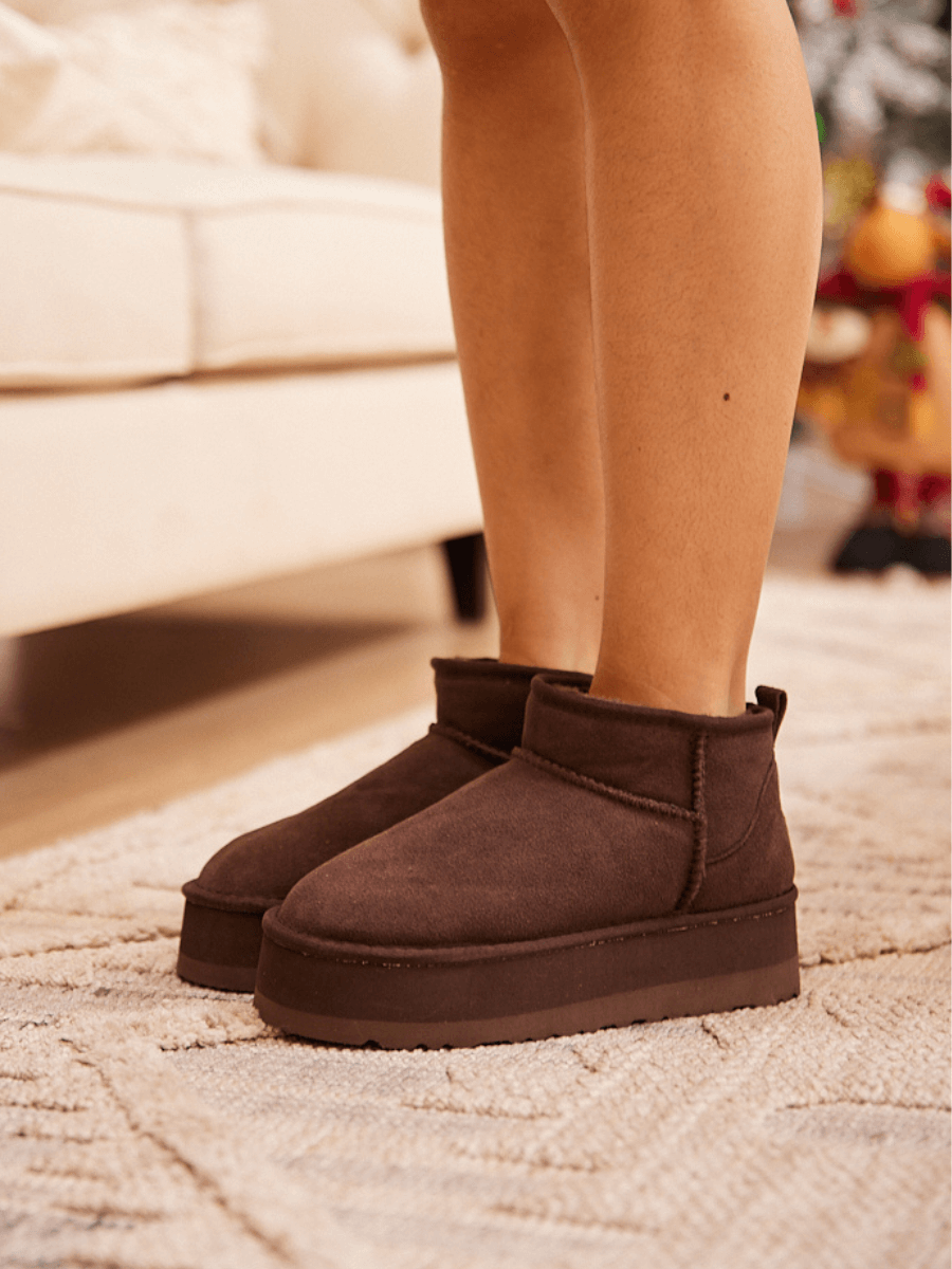 UGG Ultra Mini Platform Low Ankle Boot - Chocolate