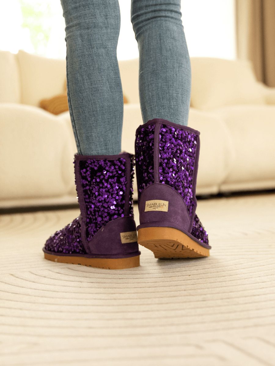 UGG Dallas Glam Sequin Shearling Boots - Purple