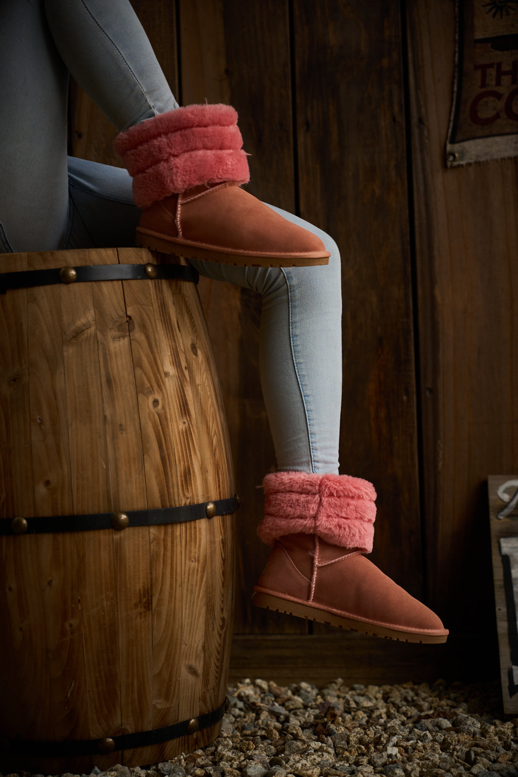 UGG Adelene Sherpa Woolen Boots - Pink