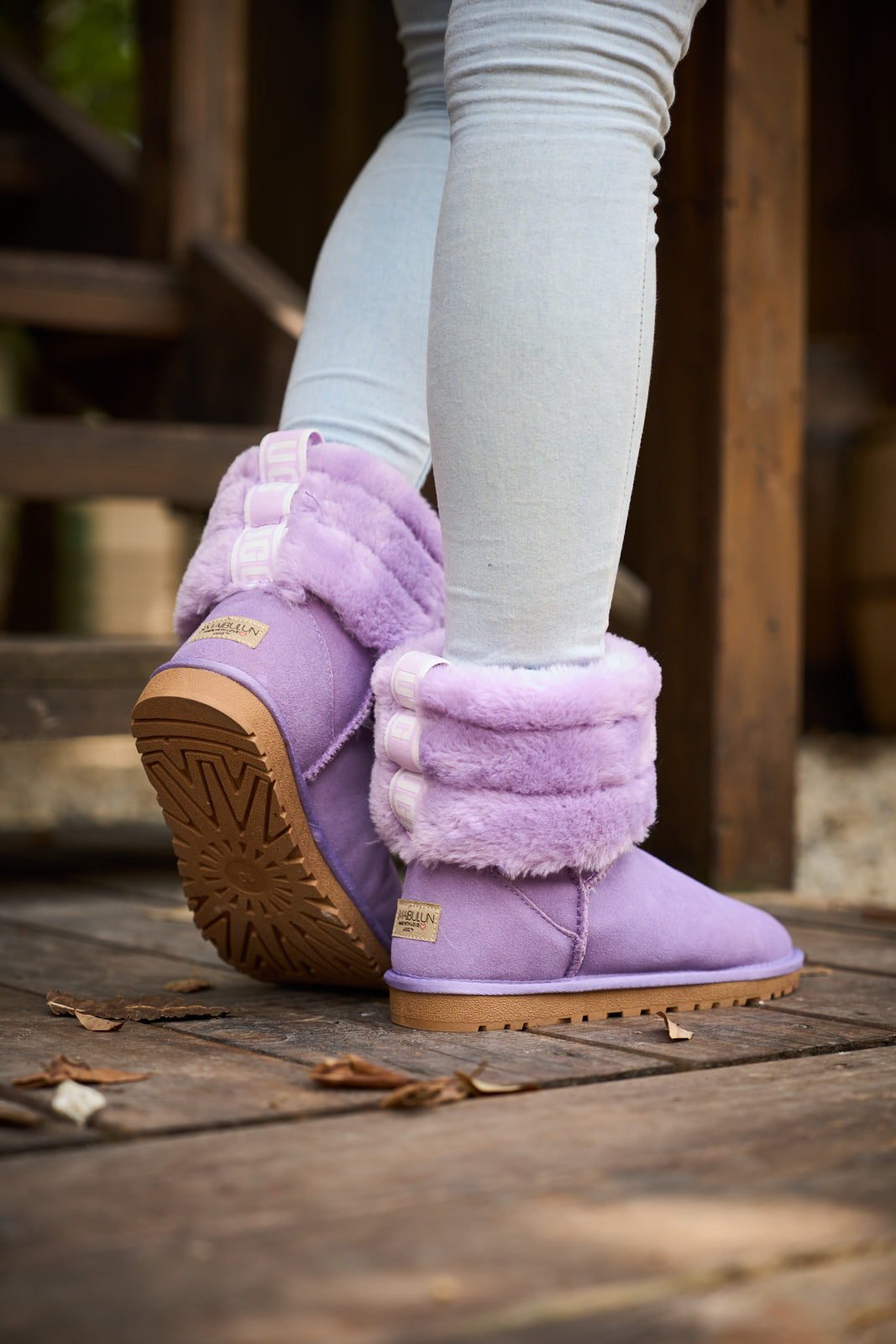 UGG Adelene Sherpa Woolen Boots - Lavender