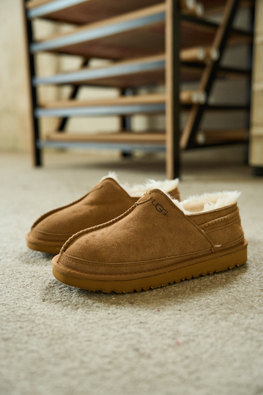 UGG Brisk Feels Wool Blend Slipper Boot - Chestnut