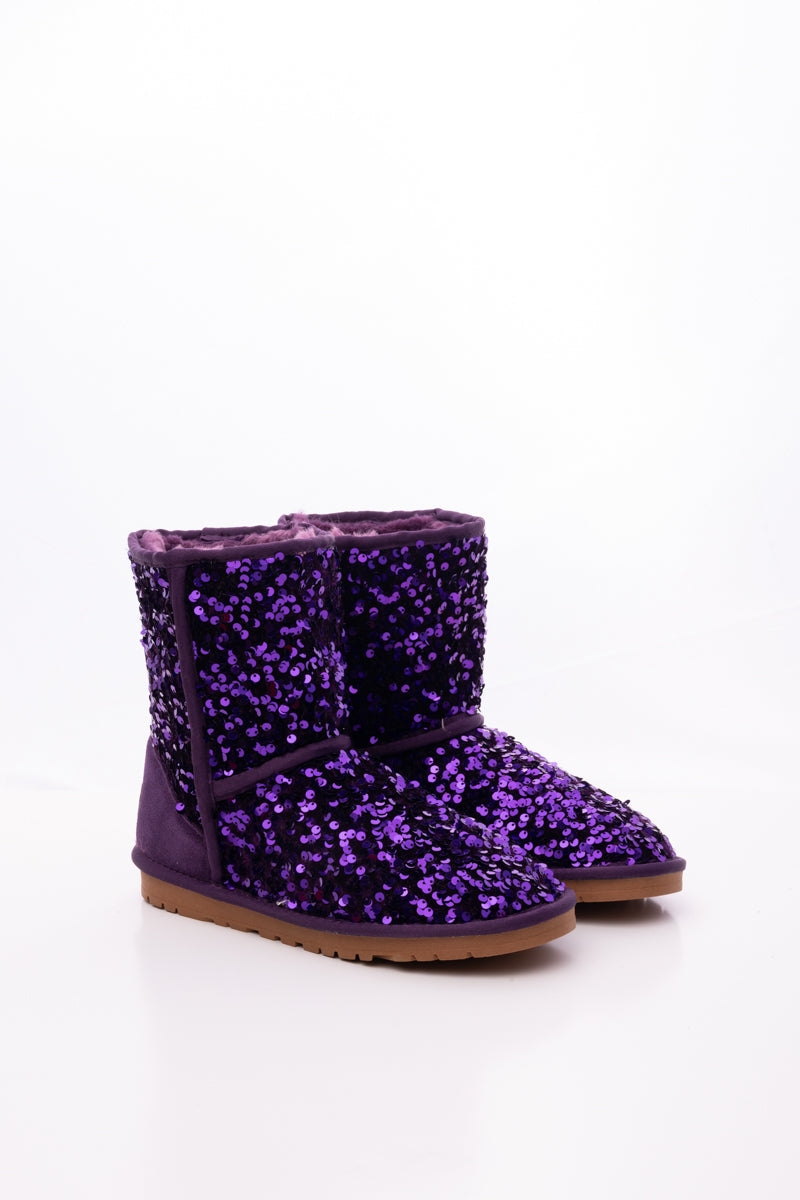 UGG Dallas Glam Sequin Shearling Boots - Purple