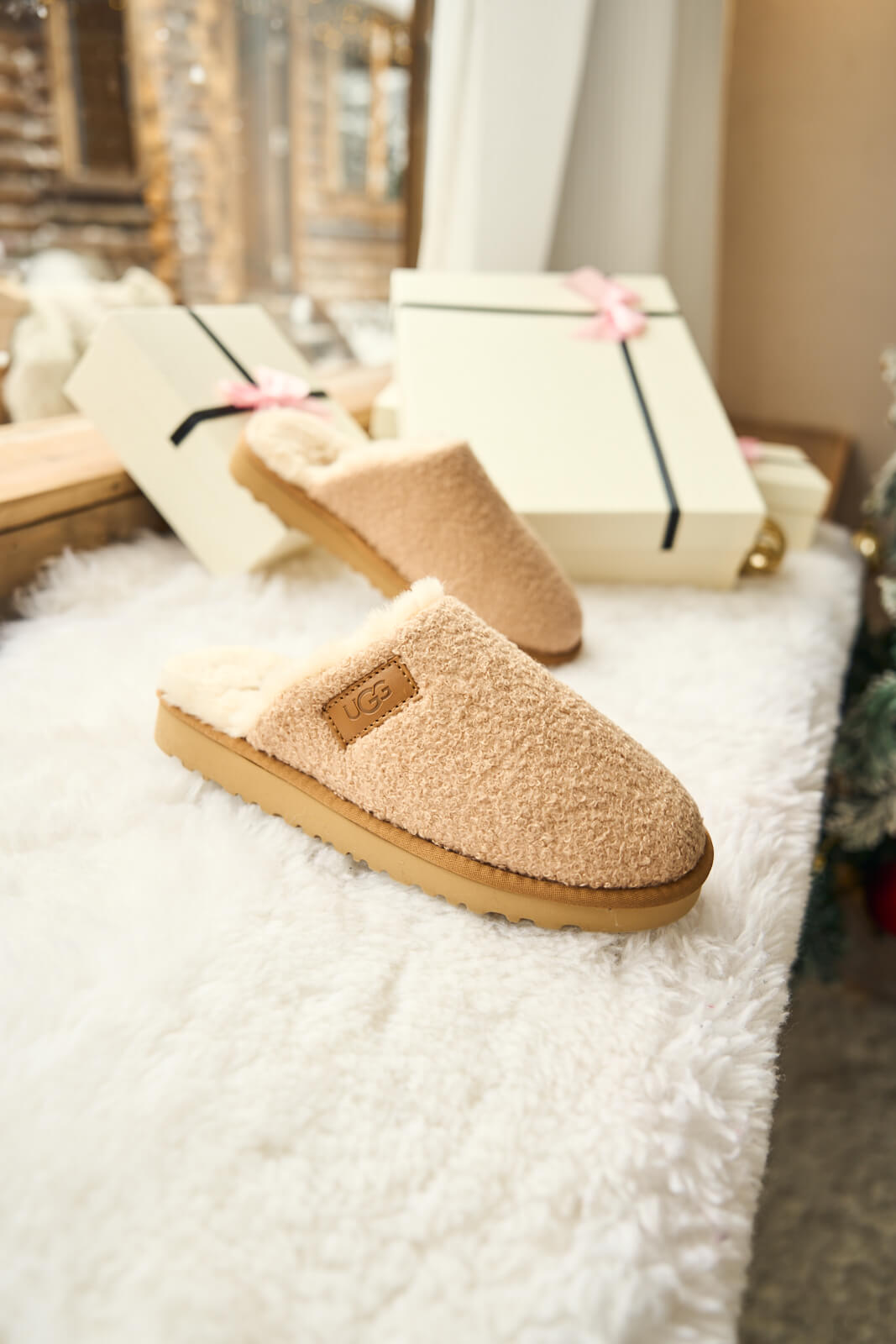 UGG Languorous Shepherd Blend Wool Slipper - Beige
