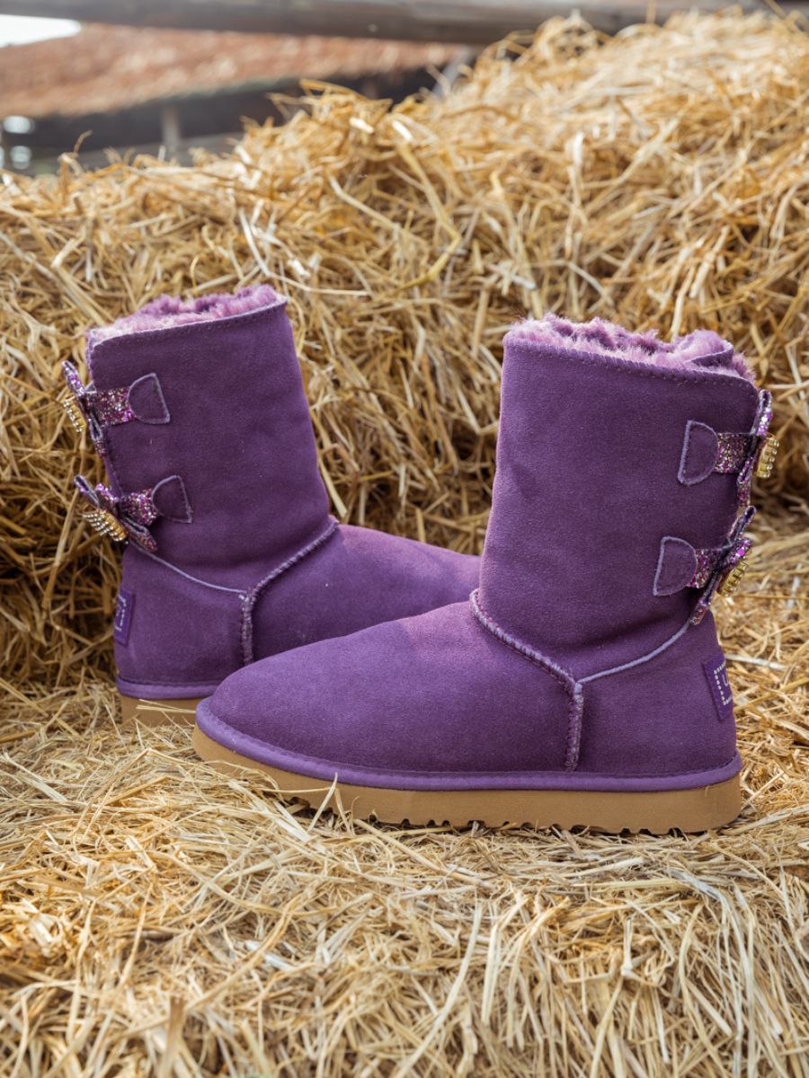 UGG Sequin Bling Ballet Bow Boots - Violet