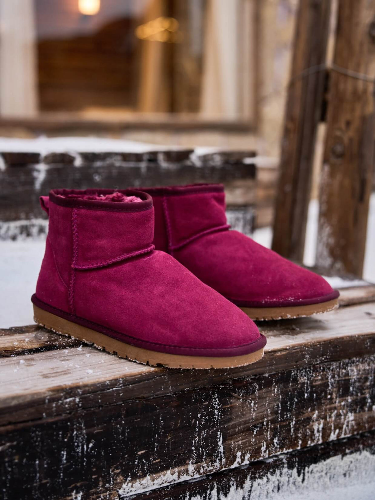 UGG Faux Fur-Lined Classic Short UGG Boots - Claret