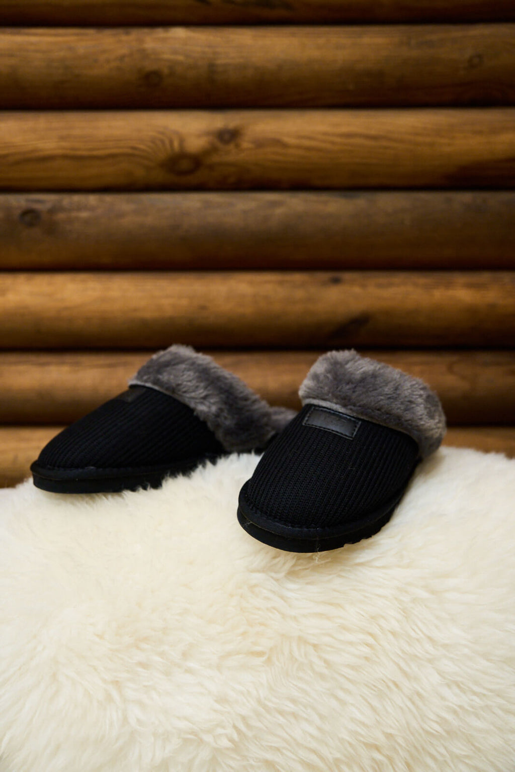 UGG Corduroy Knit Wool Blend Slipper - Charcoal