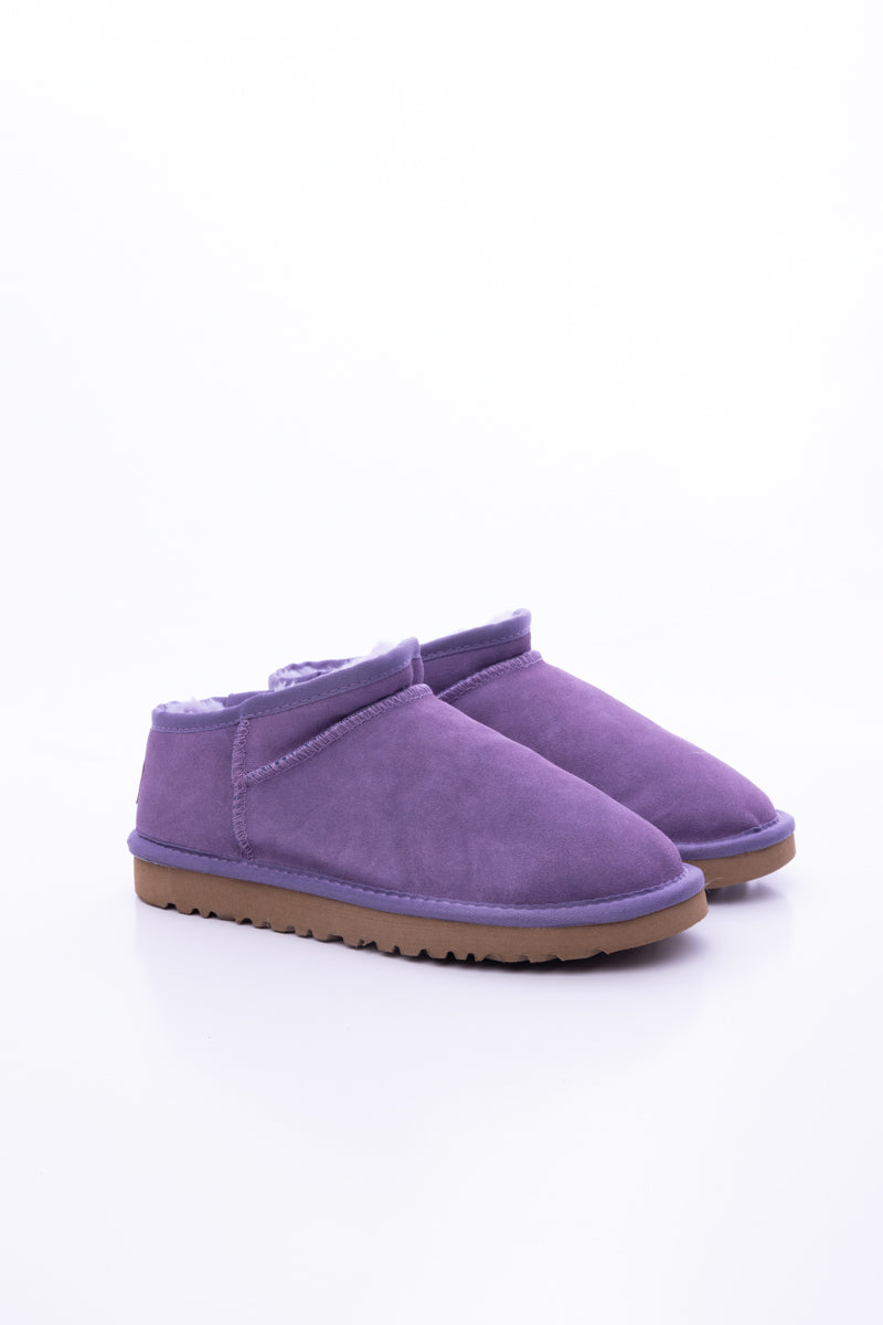 UGG Faux-Fur-Lined Suede Tasman Ankle Boot - Lavender