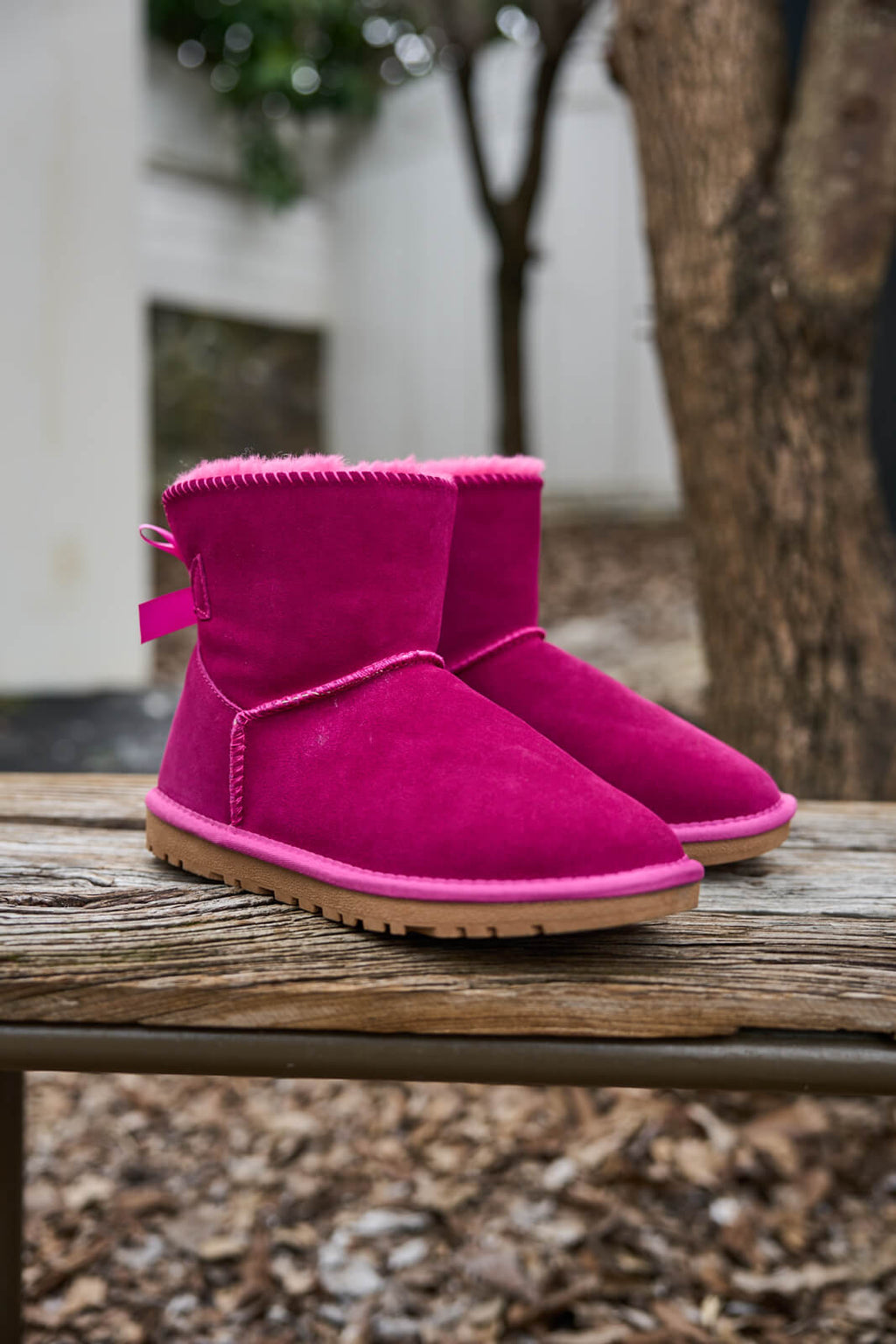 UGG Bailey Bow UGG Mini Boots - Fuchsia
