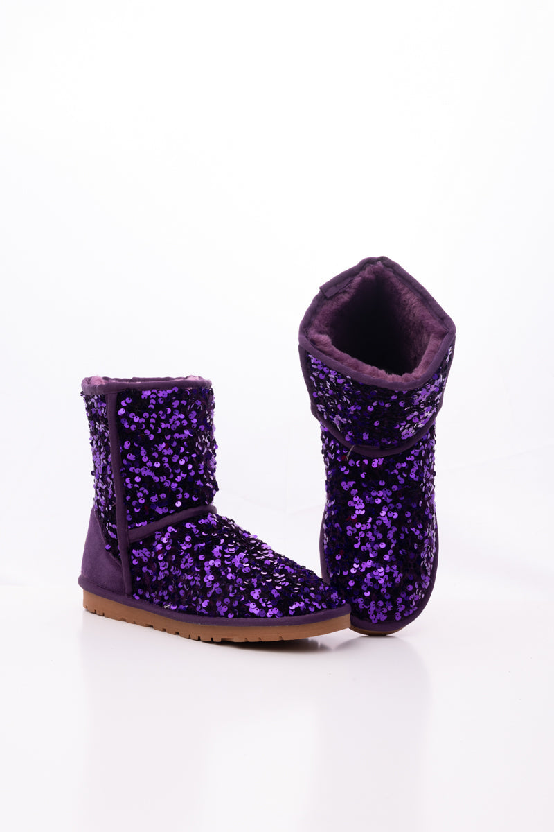UGG Dallas Glam Sequin Shearling Boots - Purple
