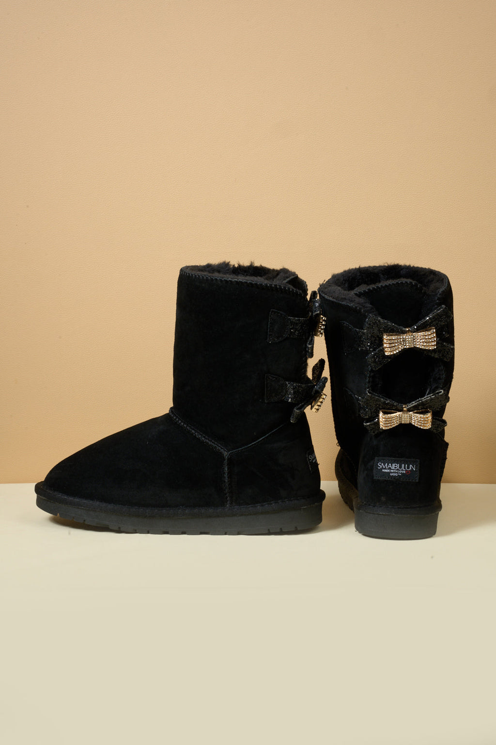 UGG Sequin Bling Ballet Bow Boots - Black