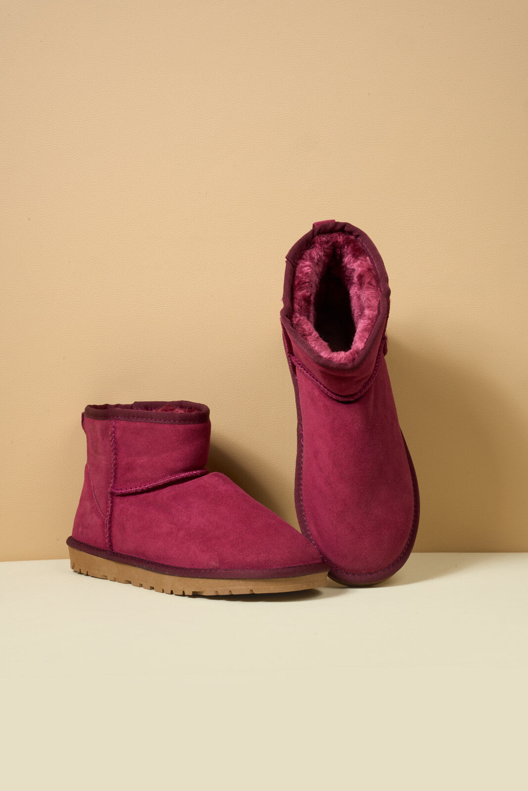UGG Faux Fur-Lined Classic Short UGG Boots - Claret