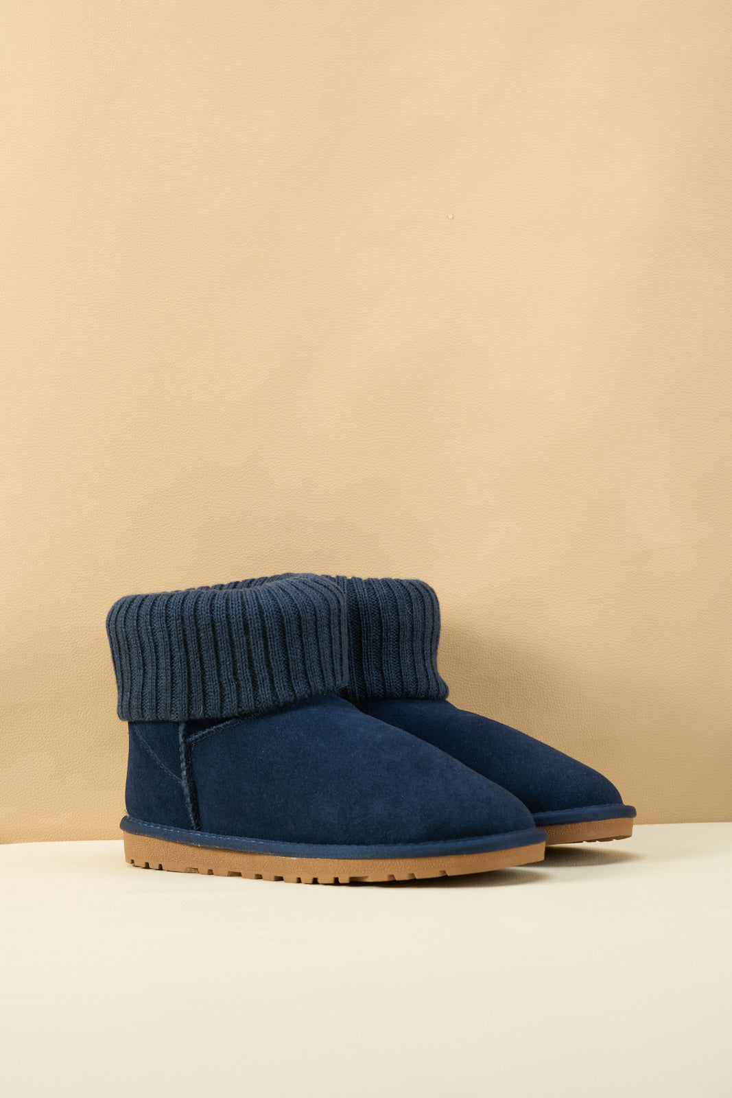 UGG Ankle Knit Stocking Mini Boots - Navy
