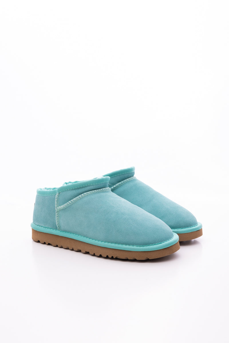 UGG Faux-Fur-Lined Suede Tasman Ankle Boot - Turquoise