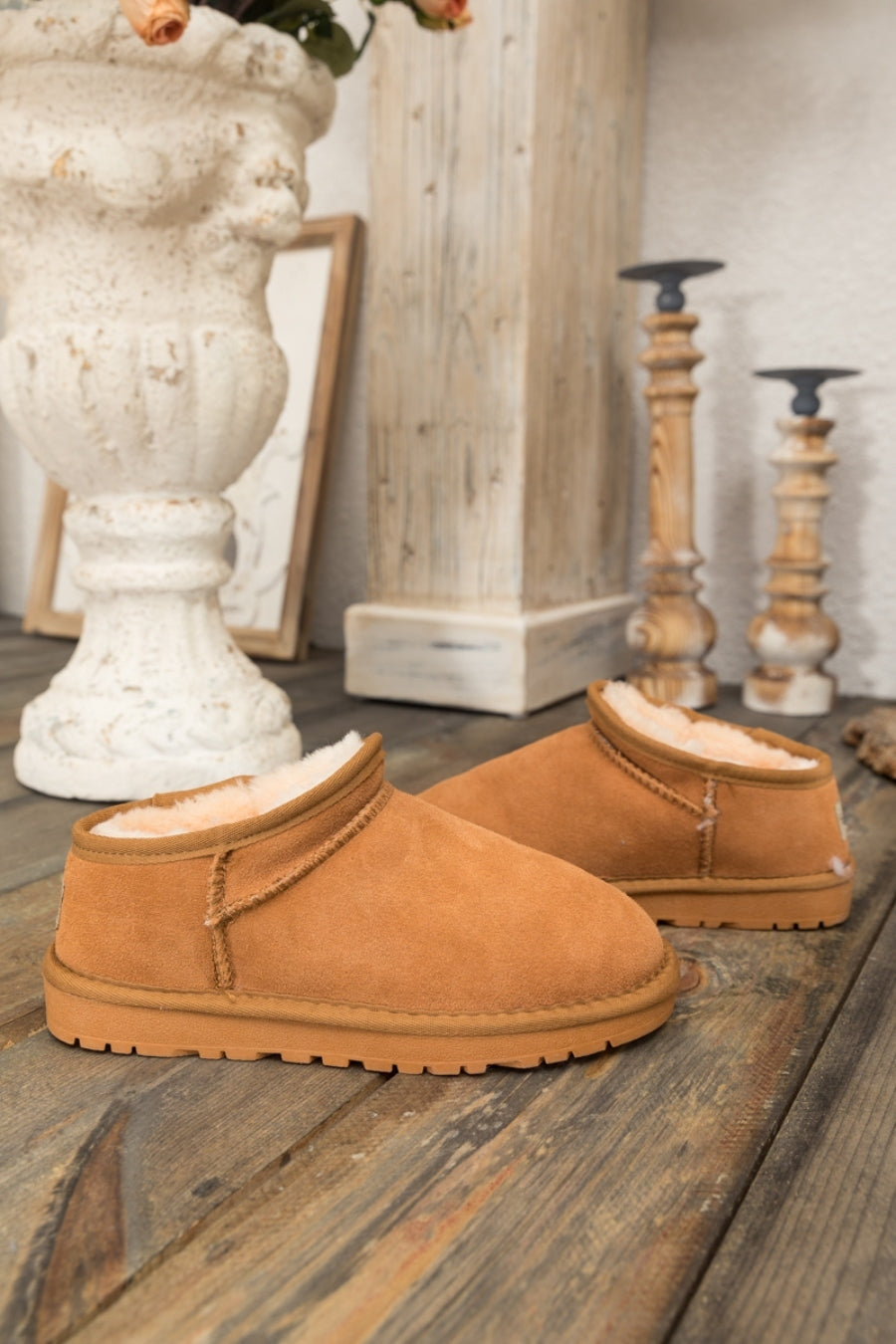 UGG Faux Fur-Lined Tasman Low Ankle Boots