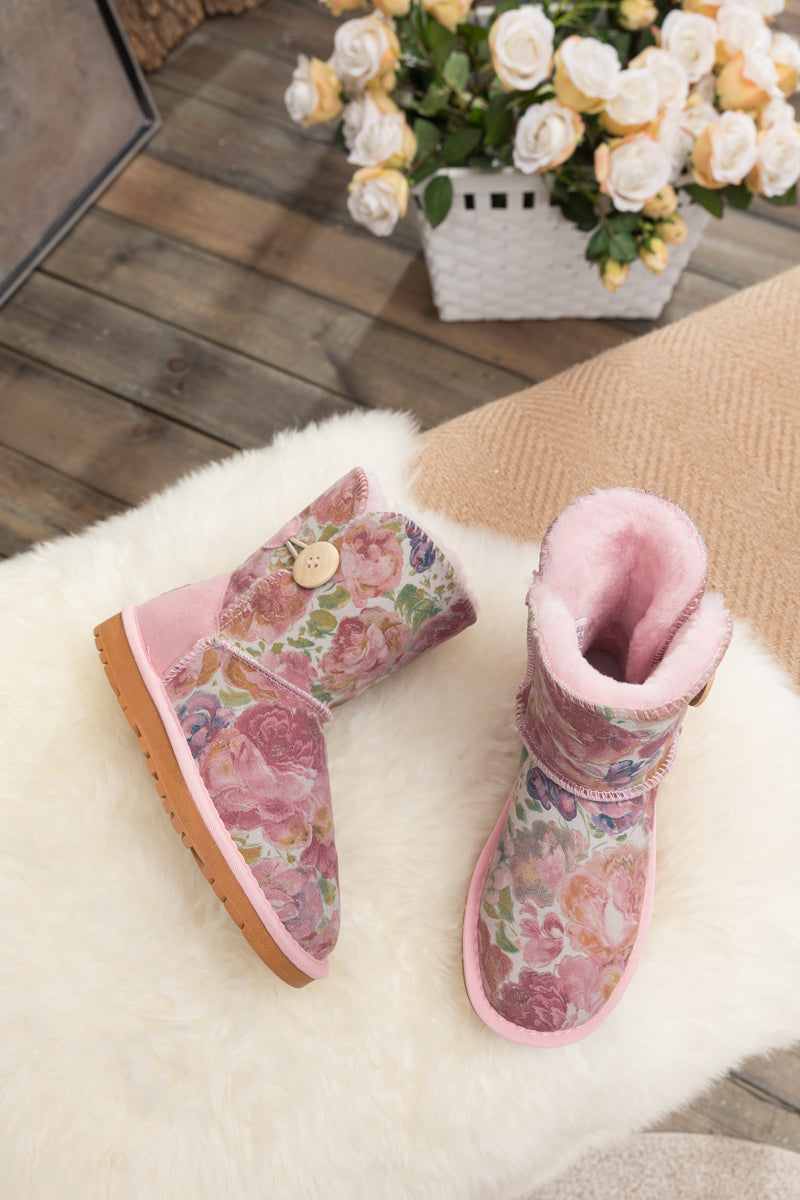UGG Faux Fur-Lined Side Button Shearling Boot