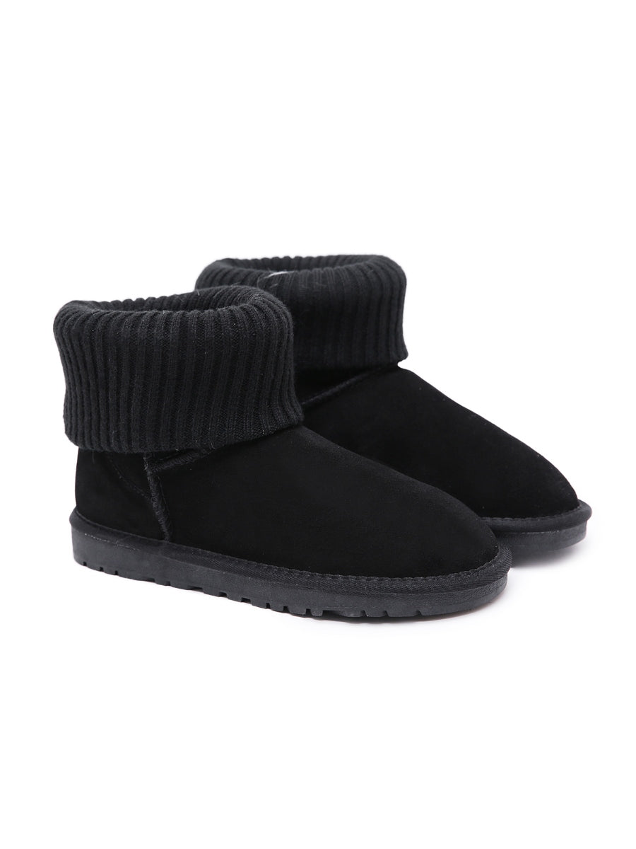 UGG Faux Fur Knit Ankle Mini Boots