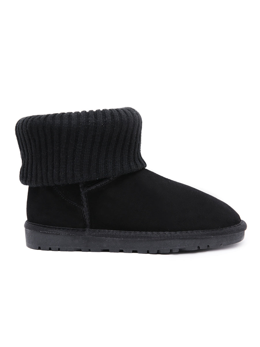 UGG Faux Fur Knit Ankle Mini Boots