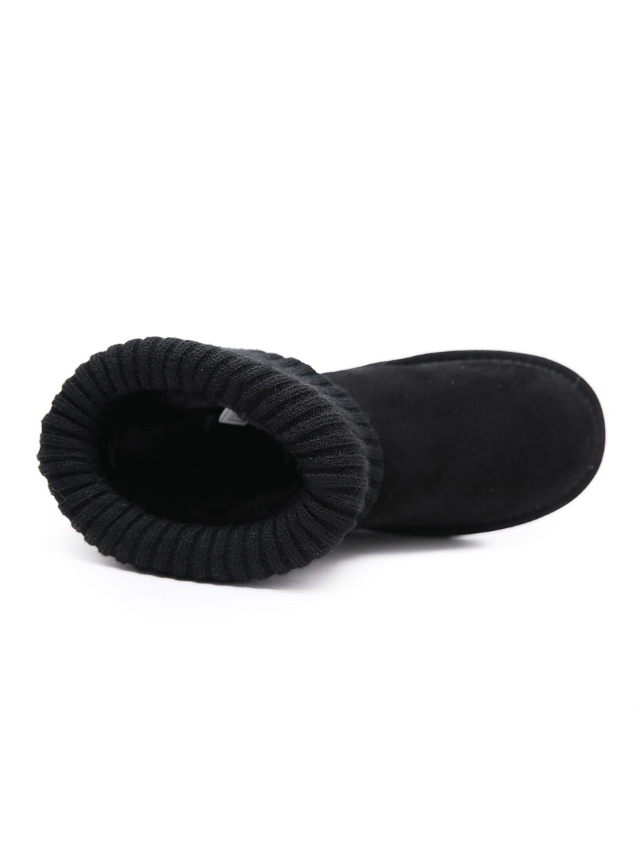 UGG Faux Fur Knit Ankle Mini Boots