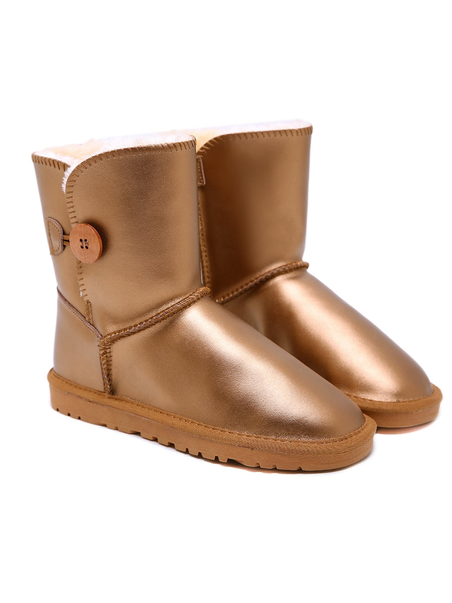 UGG Faux Fur-Lined Side Button Shearling Boot