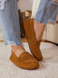 UGG Leather Suede Moccasin Loafer - Chestnut