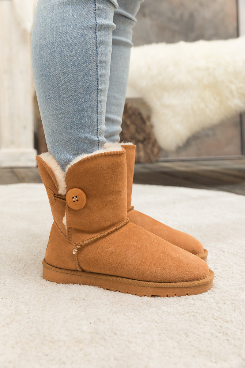 UGG Faux Fur-Lined Classic Side Button boots