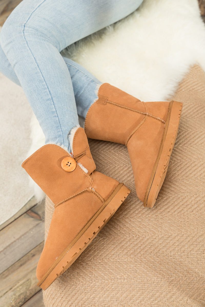 UGG Faux Fur-Lined Classic Side Button boots