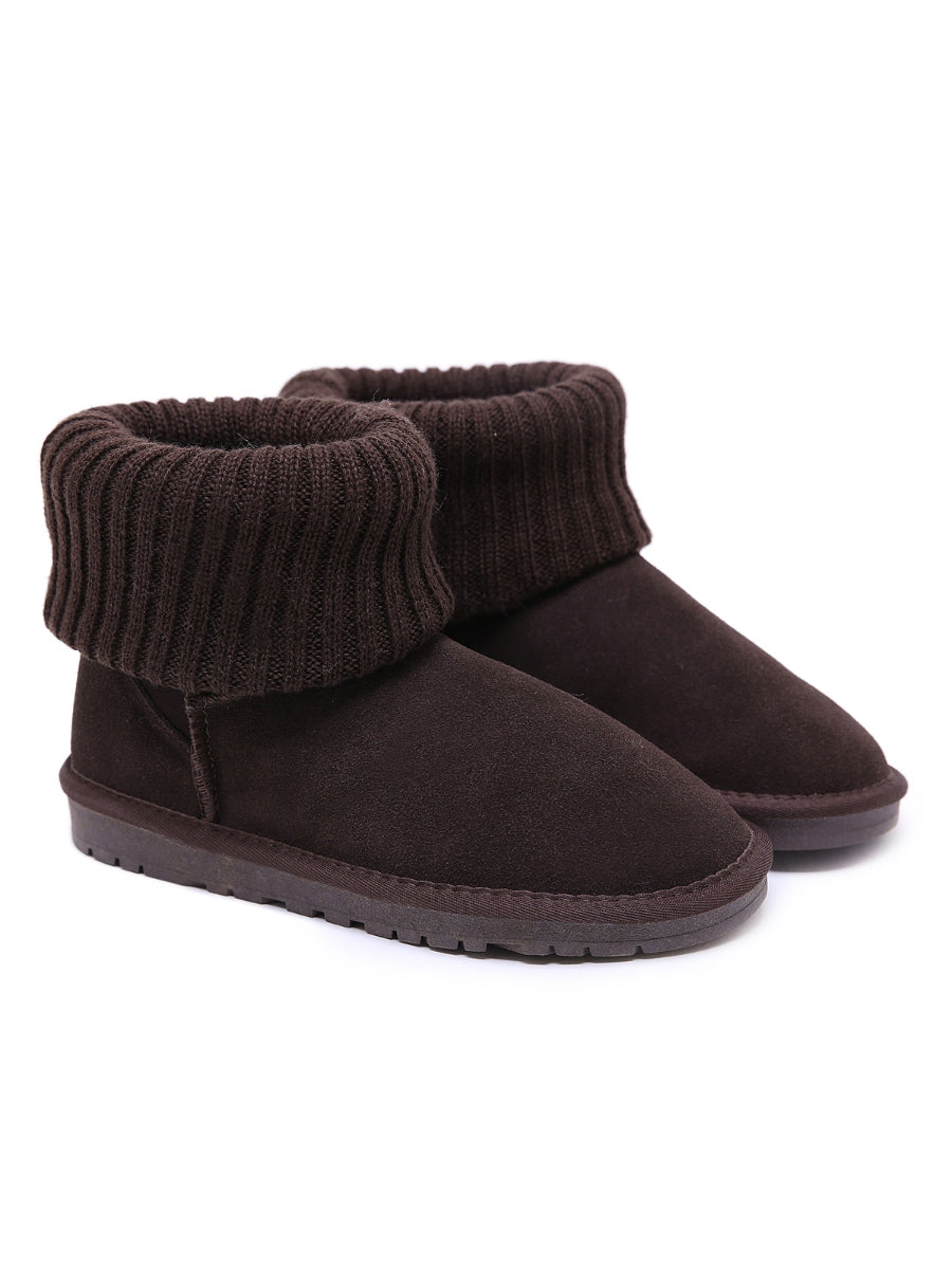 UGG Faux Fur Knit Ankle Mini Boots