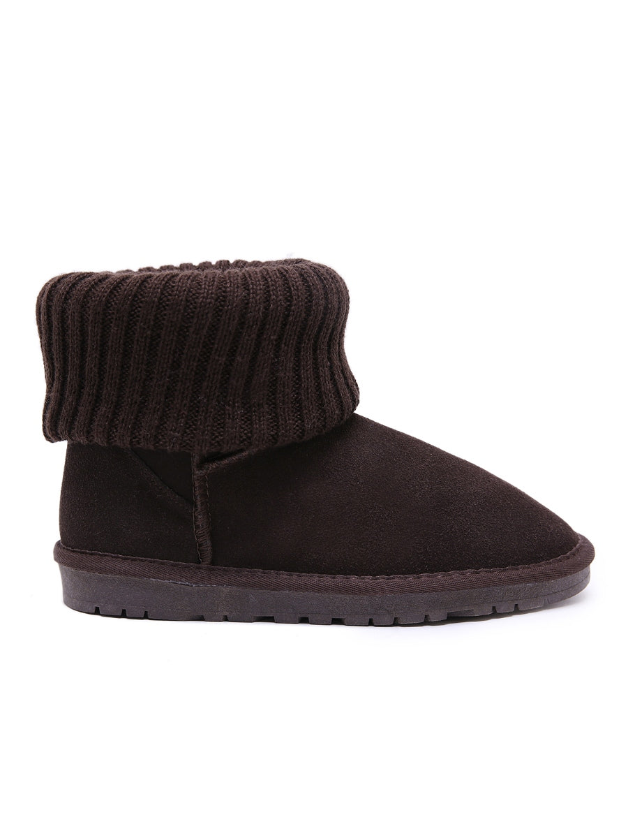 UGG Faux Fur Knit Ankle Mini Boots
