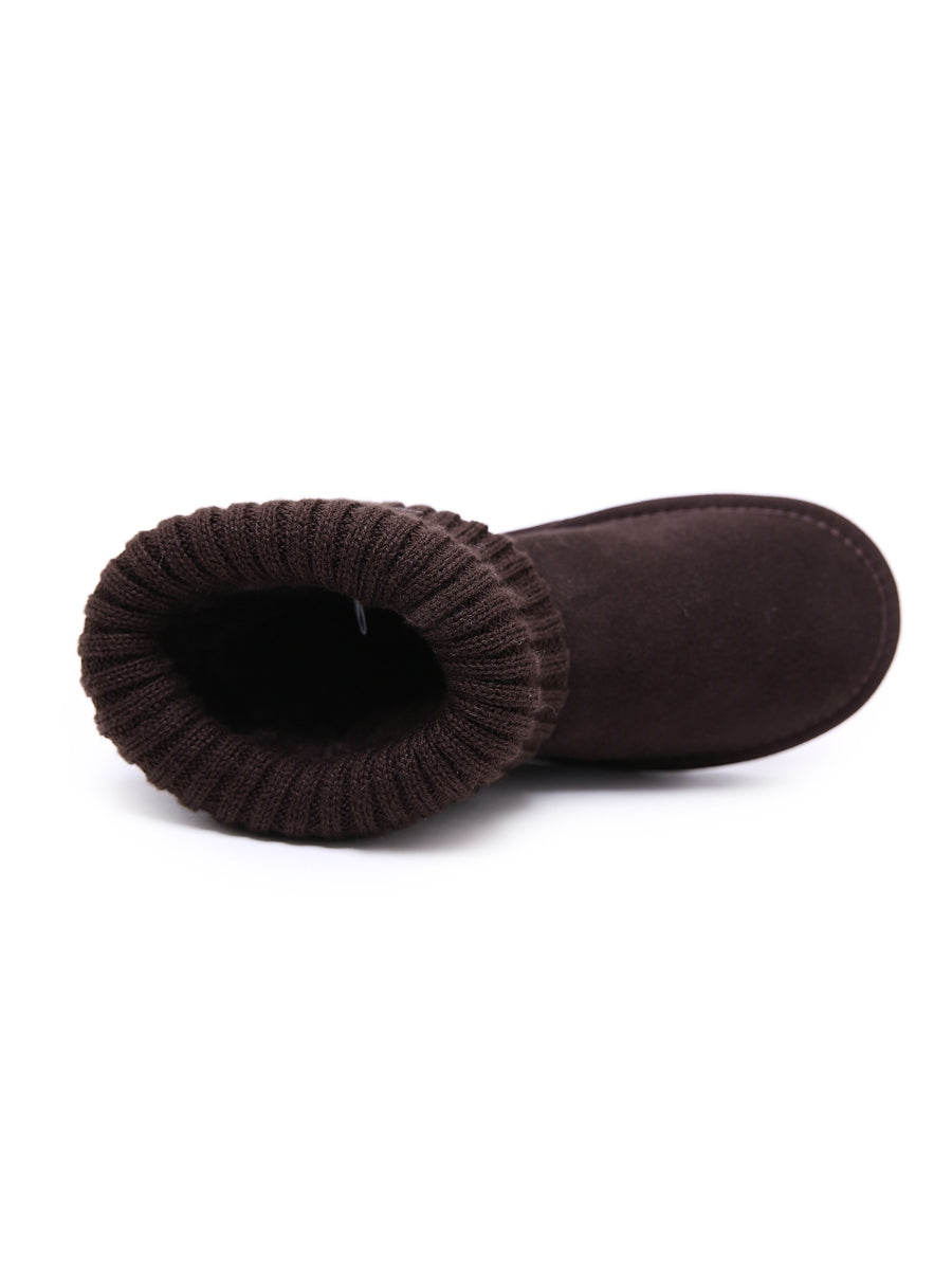 UGG Faux Fur Knit Ankle Mini Boots