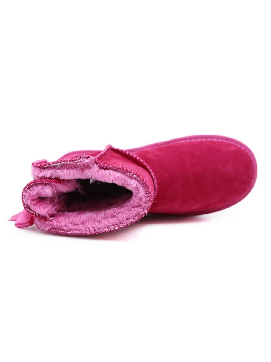 UGG Ribbon Bow Faux Fur-Lined Mini UGG Boots