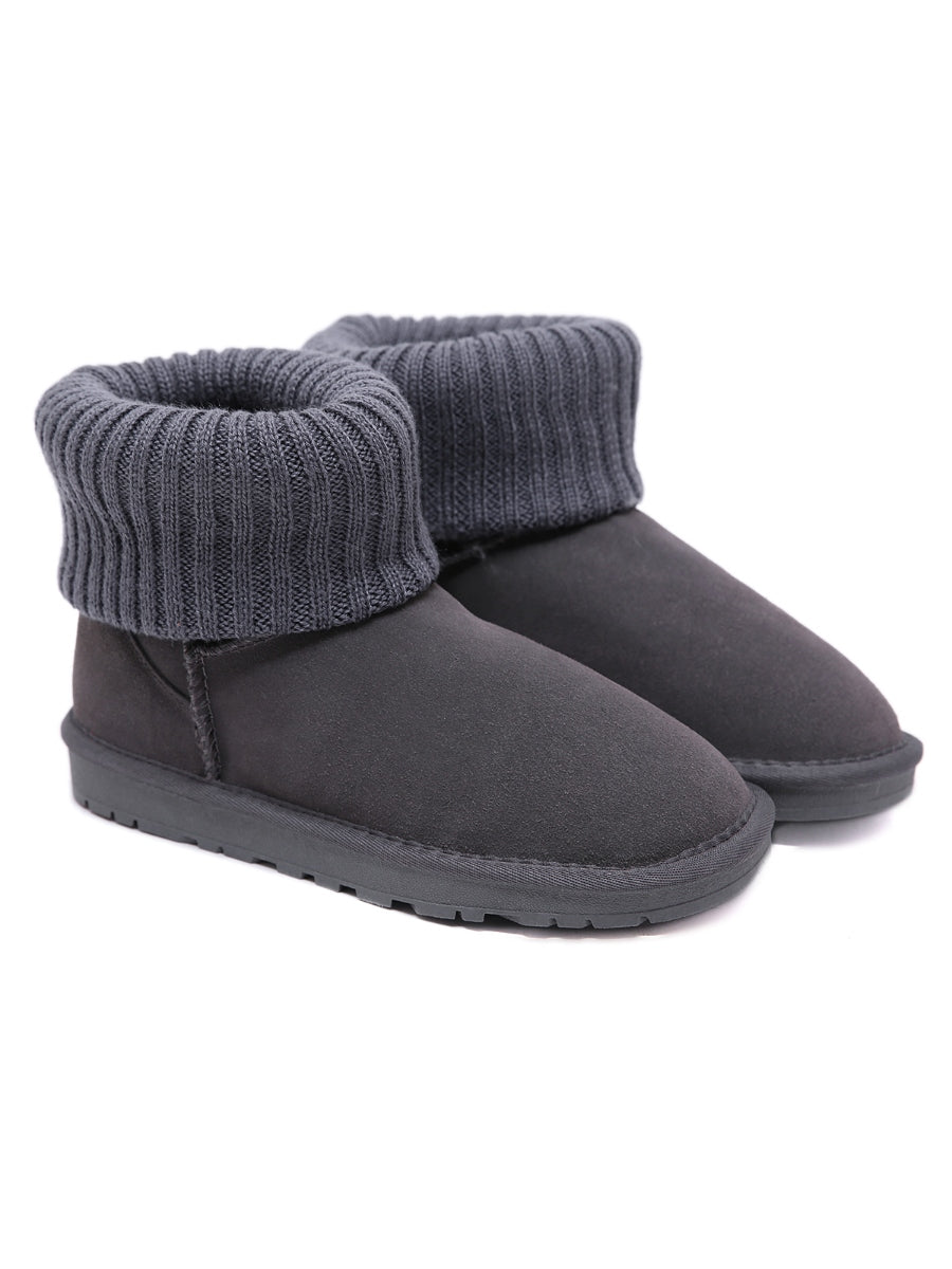 UGG Faux Fur Knit Ankle Mini Boots