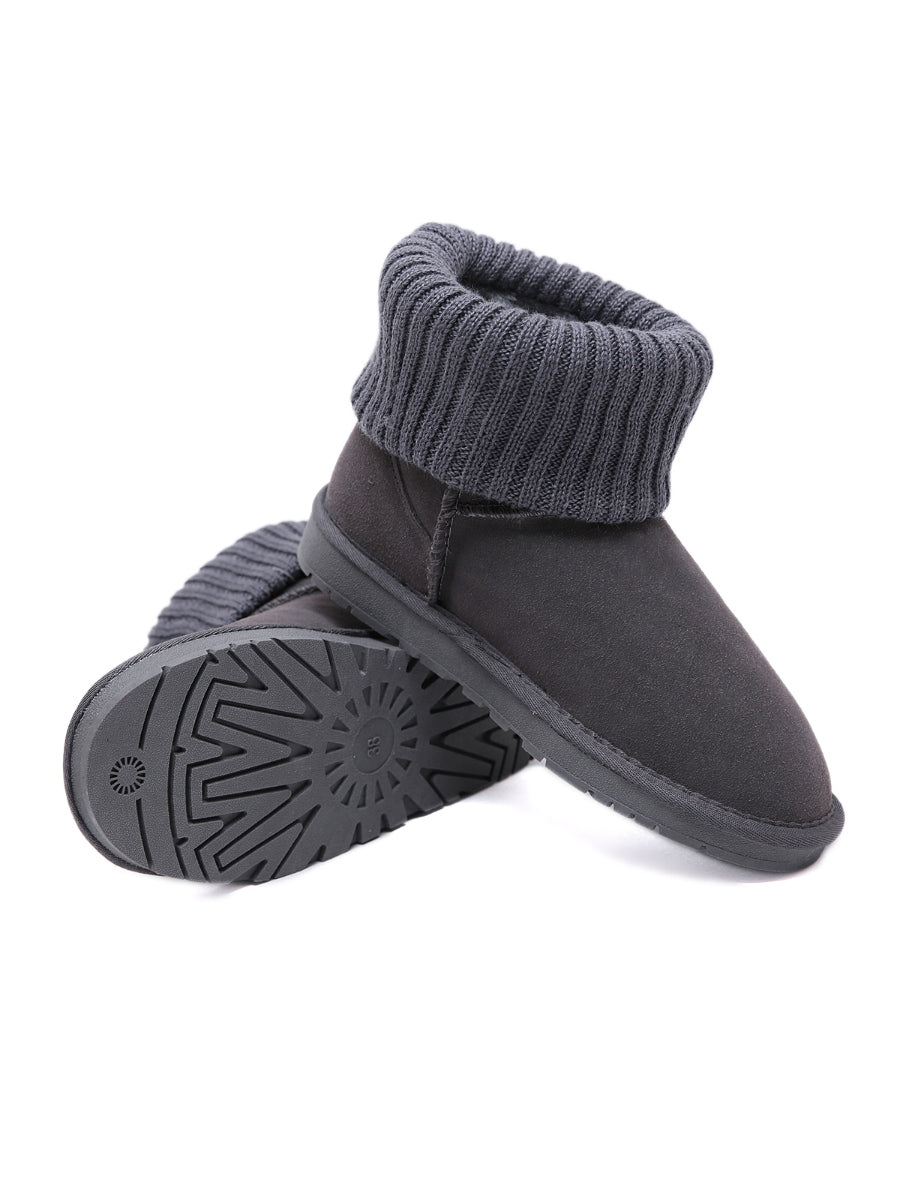 UGG Faux Fur Knit Ankle Mini Boots