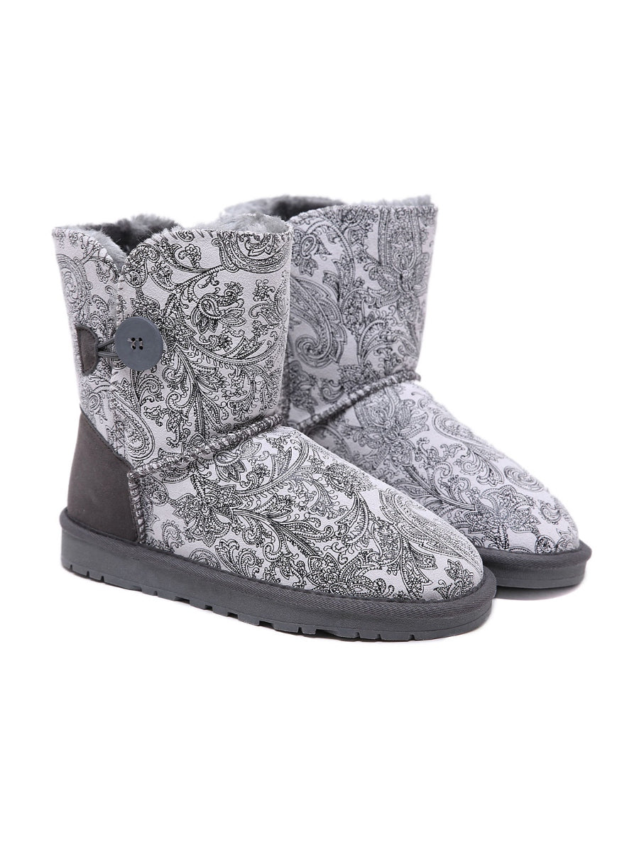 UGG Faux Fur-Lined Side Button Shearling Boots
